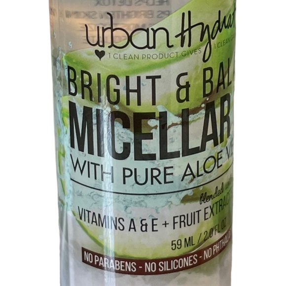 NWT Urban Hydration Aloe Vera Leaf Micellar Cleansing Water 2 Fl. Oz. New - Picture 2 of 6